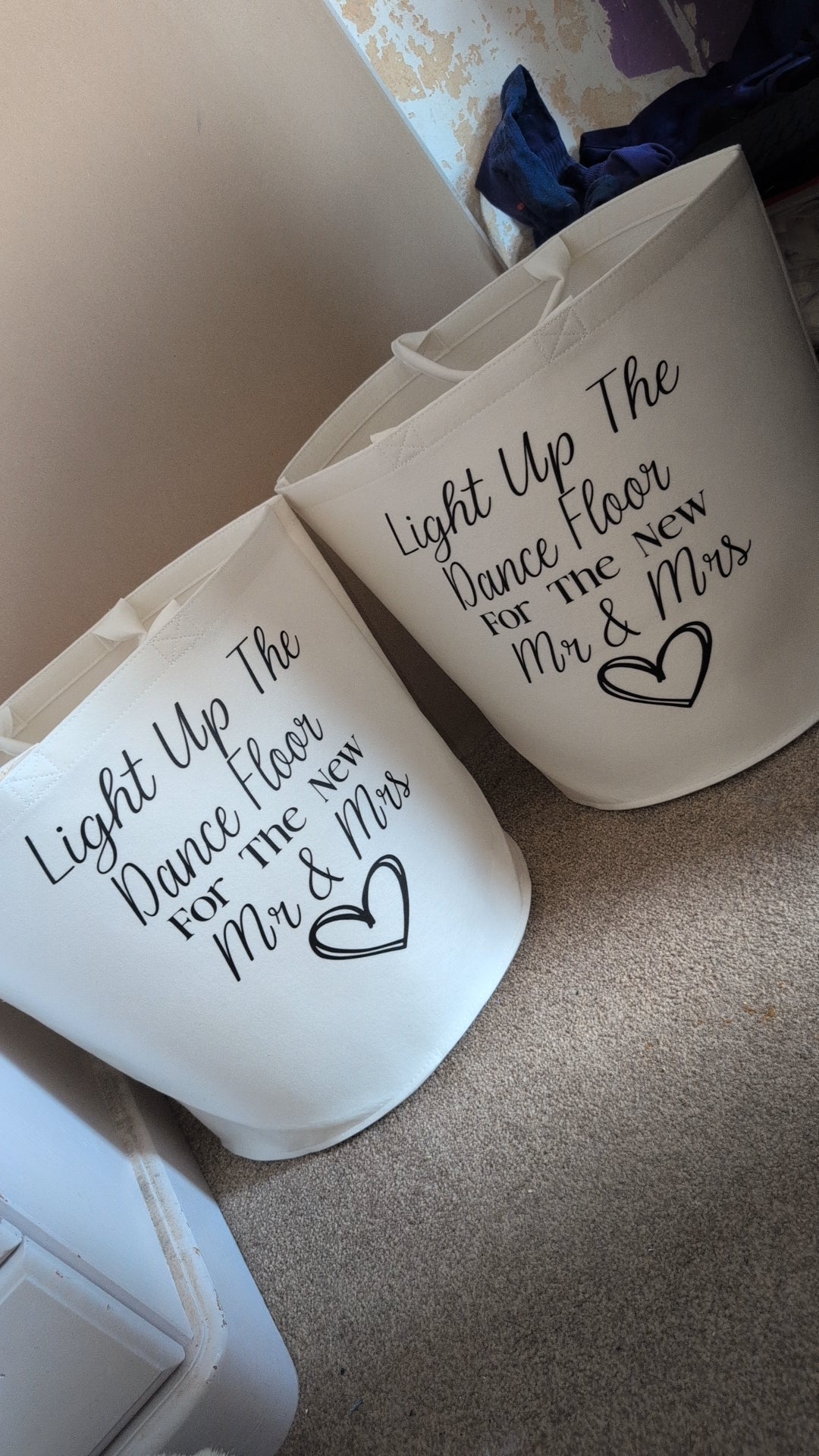 Personalised Large Felt Trug Basket