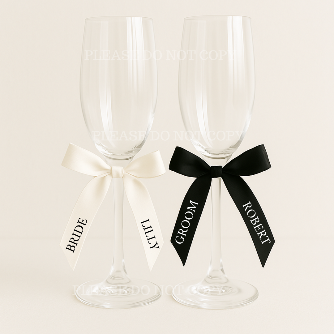 Personalised Wedding Name Ribbons